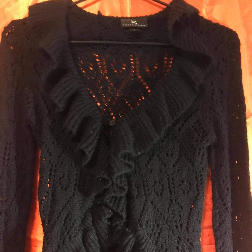 🖤Vintage Knitted Frilly Ruffle Sweater🖤 - Picture 6 of 9
